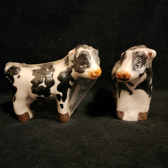 2-Pc set Cow Candles - Picture 1 of 2